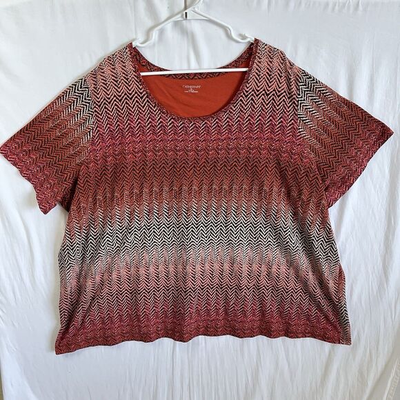CATHERINES TOP SIZE 4X 30/32W Red - Picture 1 of 6